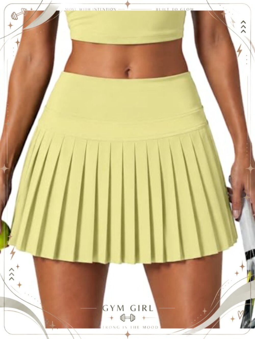 Pleated Tennis Skort High Waisted Tummy Control with Pockets